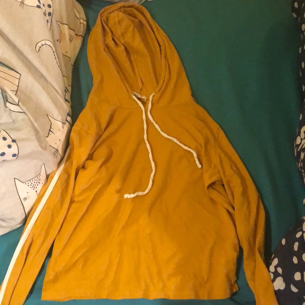 $6 Size S Mustard sheer hoodie